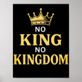 No Kings Protest Sign Vertical 2025 Poster (Vorne)
