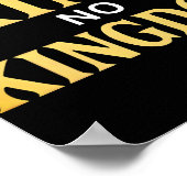 No Kings Protest Sign Vertical 2025 Poster (Ecke)