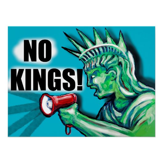 No Kings, protest Statue of Liberty Poster (Vorderseite)