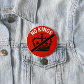 No Kings Protest Symbol Button