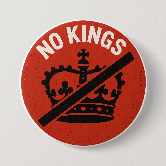 No Kings Protest Symbol Button (Vorderseite)