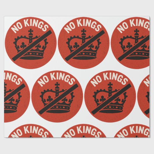 No Kings Protest Symbol Geschenkpapier (Flach)