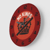 No Kings Protest Symbol Große Wanduhr (Winkel)