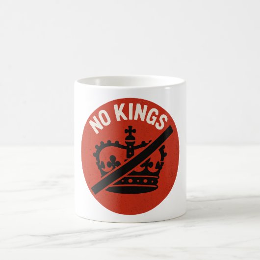 No Kings Protest Symbol Kaffeetasse (Mittel)