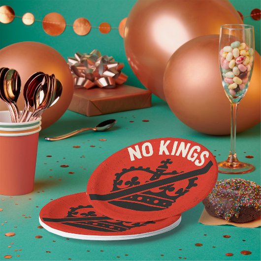 No Kings Protest Symbol Pappteller
