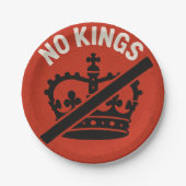 No Kings Protest Symbol Pappteller (Vorderseite)