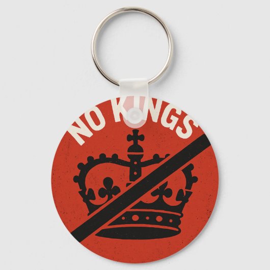No Kings Protest Symbol Schlüsselanhänger (Vorderseite)