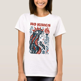 No Kings Retro Patriotic Woman Liberty Art 4th Of  T-Shirt
