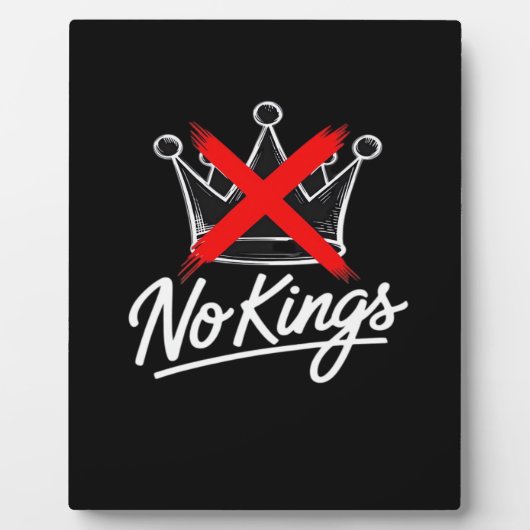 No Kings Simple Crown Artistic Design Fotoplatte (Vorderseite)
