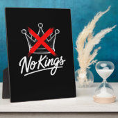 No Kings Simple Crown Artistic Design Fotoplatte (Seite)