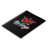 No Kings Simple Crown With Cross Artistic Design Notizblock (Linke Seite)