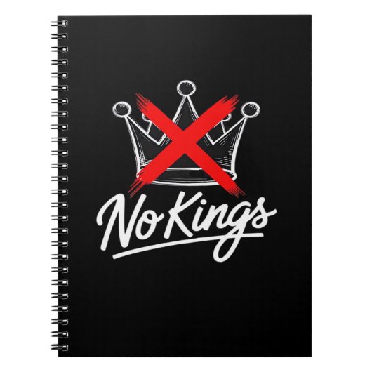 No Kings Simple Crown With Cross Artistic Design Notizblock (Vorderseite)