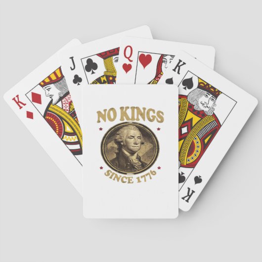 No Kings Since 1776 Klassiker Spielkarten (Rückseite)