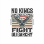 No Kings Since 1776 Patriotic Eagle Vintage Shirt  Aufkleber (Vorderseite)
