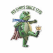 No Kings Since 1776 Portland Frog | Frog Kicking Aufkleber (Vorderseite)