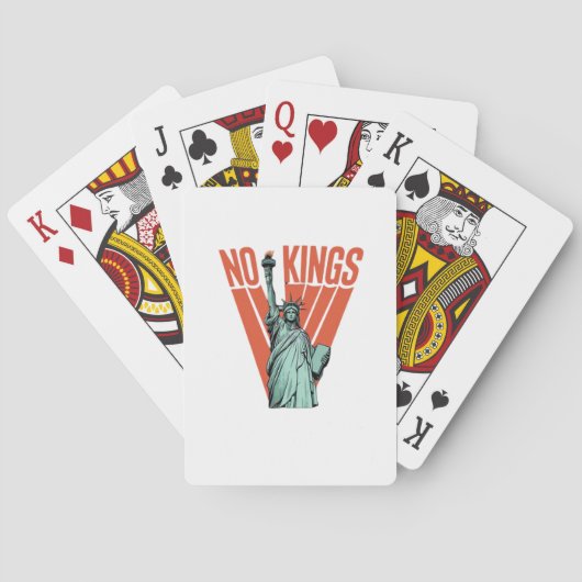 No Kings Statue Of  Protest  American Classic Spielkarten (Rückseite)