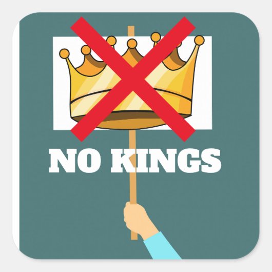 No Kings Sticker (Vorderseite)