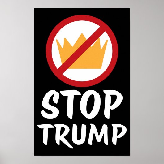 NO KINGS STOP TRUMP Anti-Trump | RYB | Protest Poster (Vorne)