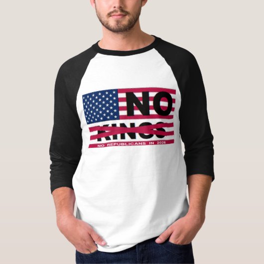 "NO kings" T-Shirt (Vorderseite)
