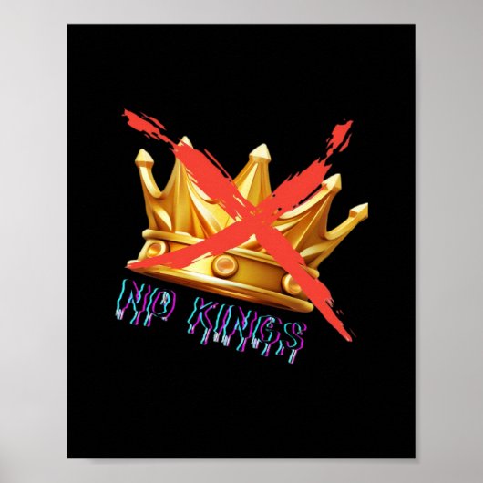 No Kings Trendy Design Poster (Vorne)