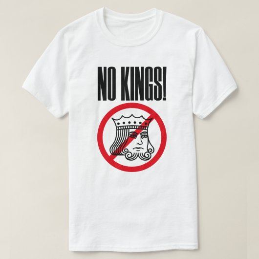 NO KINGS - Trump Protest - T - Shirt (Design vorne)