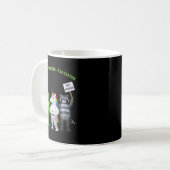 No Kings Unpaid Peaceful Protester Frog And Unicor Kaffeetasse (Vorderseite Links)