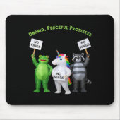 No Kings Unpaid Peaceful Protester Frog And Unicor Mousepad (Vorne)
