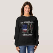 No Kings Veterans American Flag Combat Boots USA Sweatshirt (Vorne ganz)