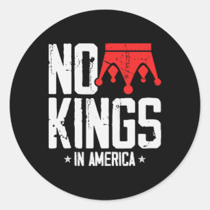 No Kings Vintag Patriotic Freedom Usa Lib Runder Aufkleber