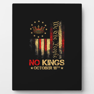 No Kings Vintage America Flag 1776 Fotoplatte