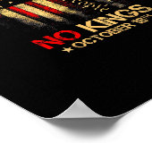 No Kings Vintage America Flag 1776 Poster (Ecke)