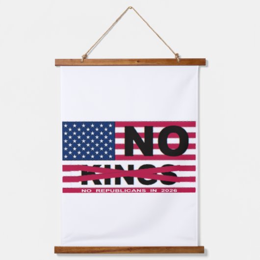 NO KINGS WANDTEPPICH MIT HOLZRAHMEN (Vorderseite)