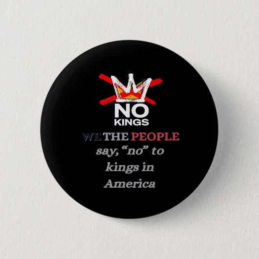 No Kings We the People Freedom Classic Style Button (Vorderseite)