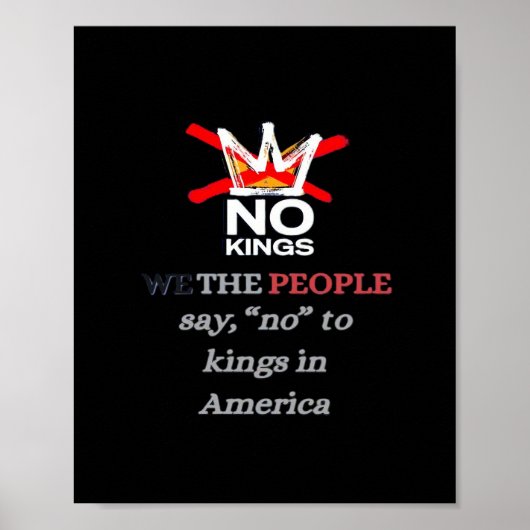 No Kings We the People Freedom Classic Style Poster (Vorne)