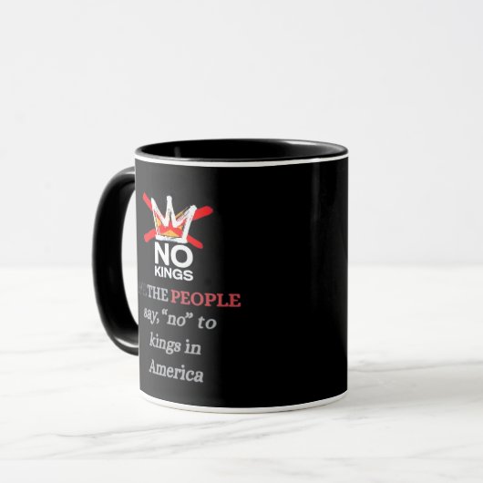 No Kings We the People Freedom Classic Style Tasse (Vorderseite Links)