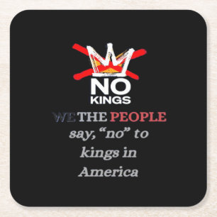No Kings We the People Freedom Klassischer Stil Rechteckiger Pappuntersetzer