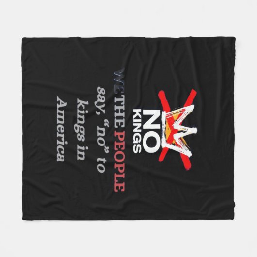 No Kings We The People Say No To Tyranny Classic Fleecedecke (Vorderseite (Horizontal))