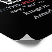 No Kings We The People Say No To Tyranny Classic Poster (Ecke)
