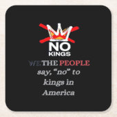 No Kings We The People Say No To Tyranny Classic Rechteckiger Pappuntersetzer (Vorderseite)