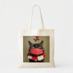 No Kisses Diese Weihnachtskatze im Gesicht Maske Tragetasche