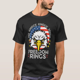 No Knock Knock Jokes Freedom Rings 4. Juli Vater T-Shirt