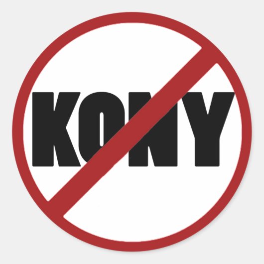 No Kony Stickers (Vorderseite)