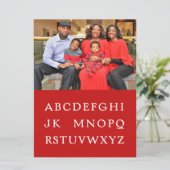 "No L" "Flat Christmas Card" Feiertagskarte (Stehend Vorderseite)