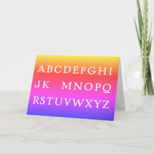 No L für Weihnachts-Regenbogen Gradient Feiertagskarte