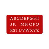 No L für Weihnachtssticker Adressaufkleber (Vorne)