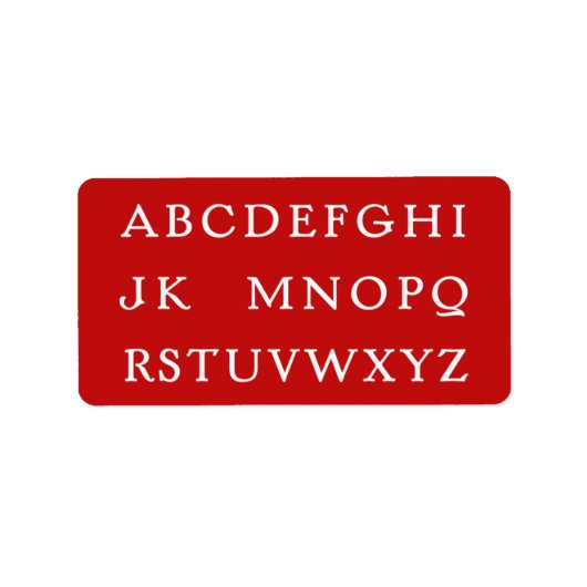 No L für Weihnachtssticker Adressaufkleber (Vorne)