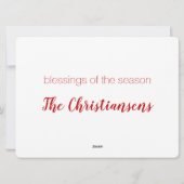 No L "Joke" Alphabet (Weihnachten) Feiertagskarte (Rückseite)