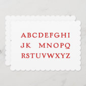 No L "Joke" Alphabet (Weihnachten) Feiertagskarte (Vorne/Hinten)