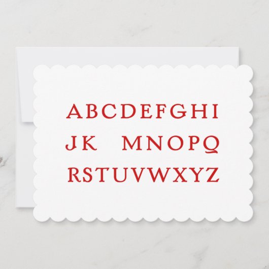 No L "Joke" Alphabet (Weihnachten) Feiertagskarte (Vorderseite)