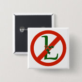 NO-, L Weihnachten-Quadrat-Weihnachtsknopf Button (Vorne & Hinten)